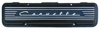BLACK,Corvette Small Block,Staggered Bolt Pattern,w/Raised Corvette Script BLACK,Corvette Small Block,Staggered Bolt Pattern,w/Raised Corvette Script Fins(2)